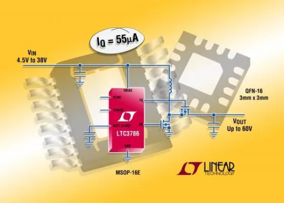 Bild: Linear Technology: Synchron-Aufwärtsreglercontroller mit bis zu 98% Wirkungsgrad macht Kühlkörper überflüssig