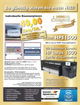 Bild: Bauzaunplanen so günstig wie NIE!