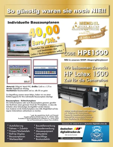 Bild: Bauzaunplanen so günstig wie NIE!