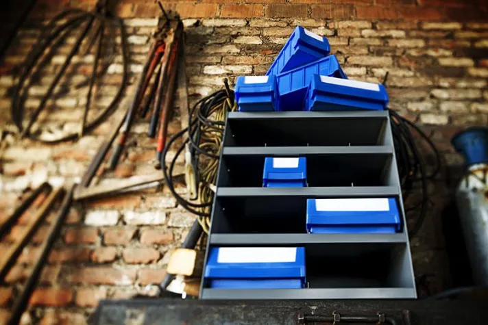 Bild: Die Regalkästen von FAMI Storage Systems: Das heißt Ordnung!