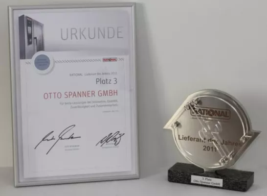 Bild: Otto SPANNER GmbH als Premium-Lieferant der Rational AG mit „Bronze-Medaille“ ausgezeichnet