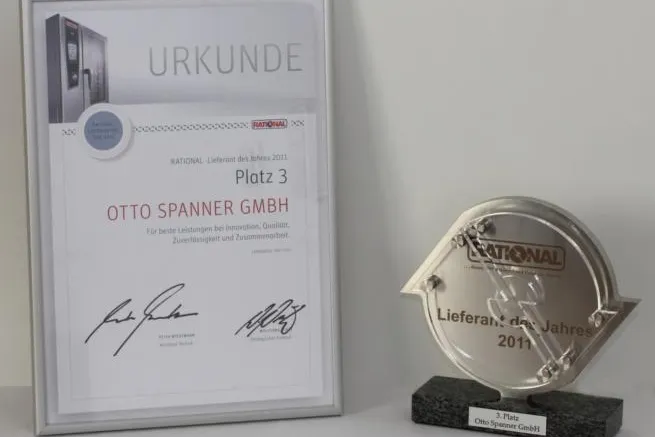 Bild: Otto SPANNER GmbH als Premium-Lieferant der Rational AG mit „Bronze-Medaille“ ausgezeichnet