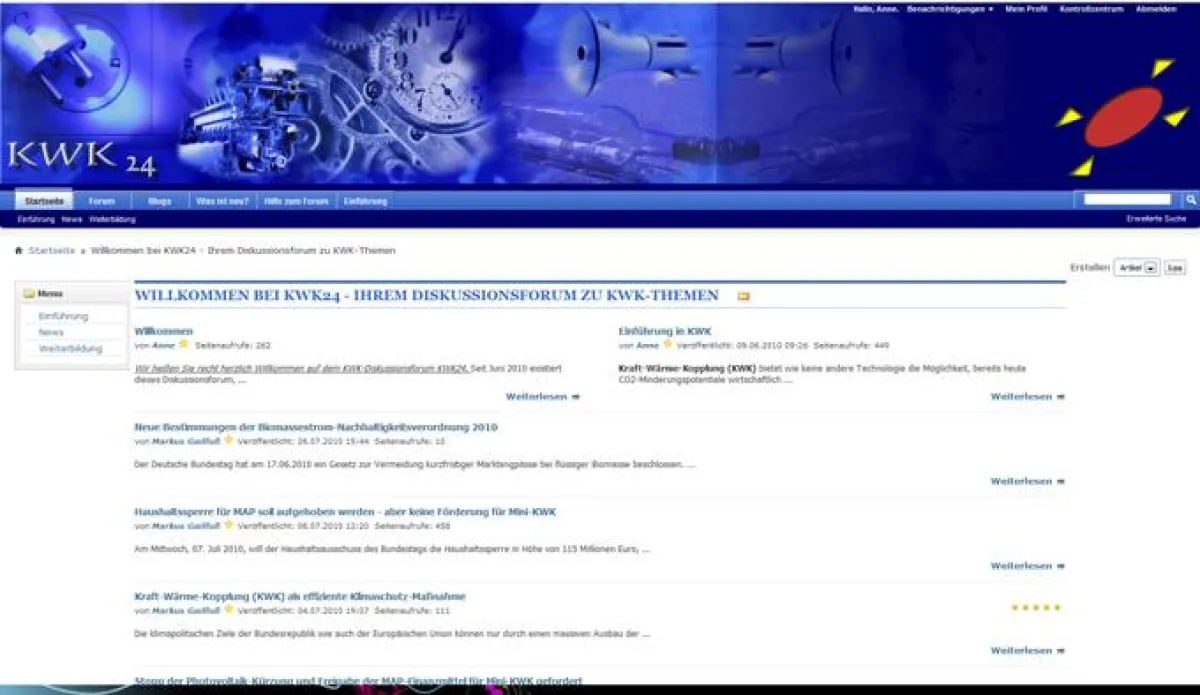 Interessierte können sich auf dem KWK24-Diskussionsforum über Neuerungen im KWK- und BHKW-Bereich informieren sowie Fragen stellen