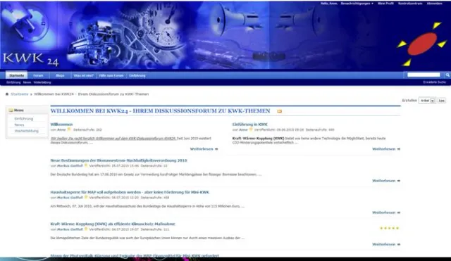 Neues Diskussionsforum über Kraft-Wärme-Kopplung (KWK) Bild: Neues Diskussionsforum über Kraft-Wärme-Kopplung (KWK)