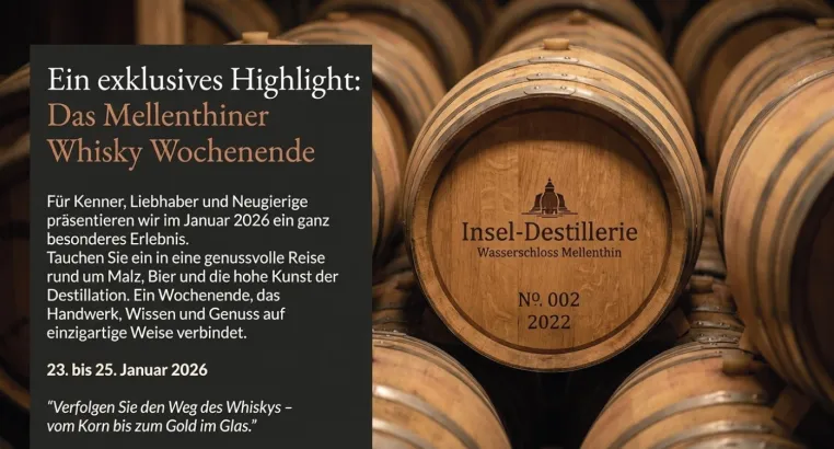 Bild: Start der exklusiven Whisky-Wochenenden auf Wasserschloss Mellenthin