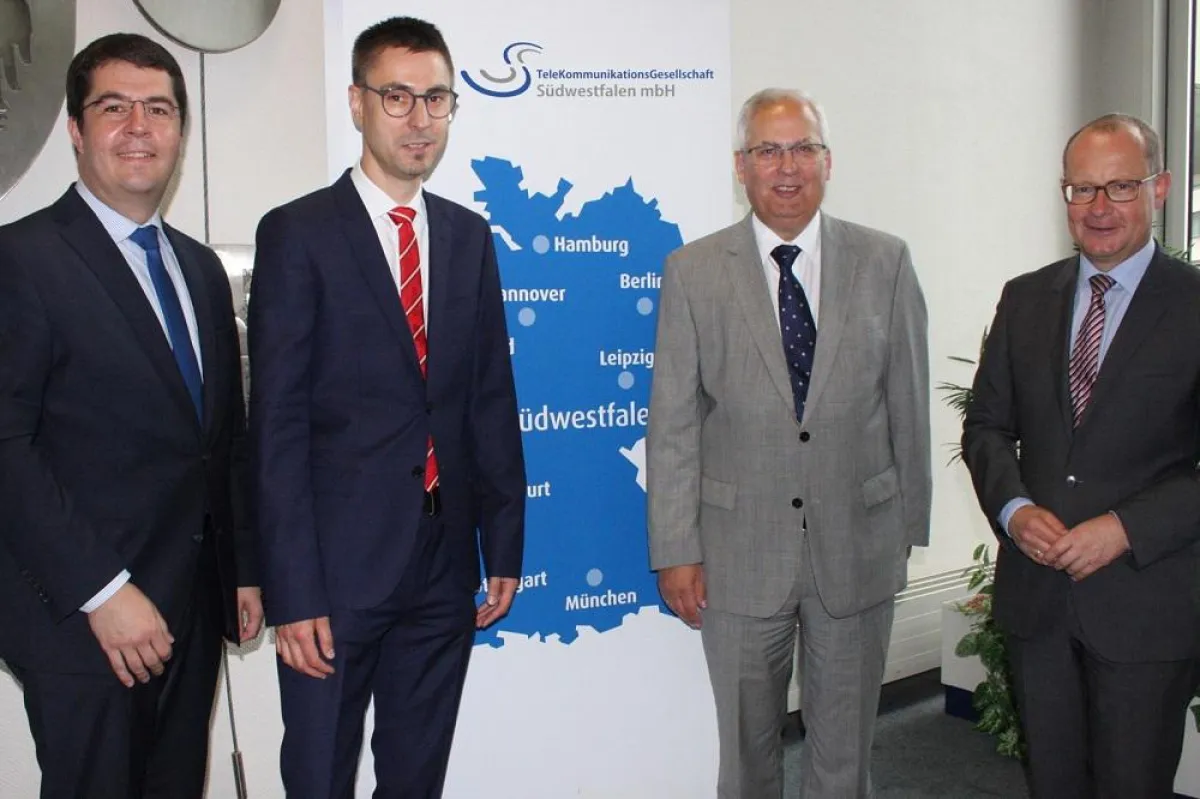 v.l.n.r. Stefan Glusa, Michael Stratmann, Dr. Karl Schneider und Dr. Klaus Drathen (Foto: TKG-SWF)