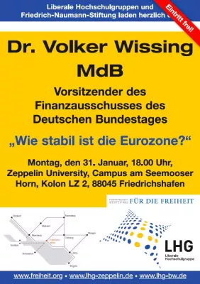 Bild: Veranstaltung “Wie stabil ist die Eurozone?” mit Dr. Volker Wissing MdB