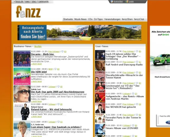 Bild: Die deutschsprachige Musik-Szene hat ein neues Informations-Portal - fenzz.de