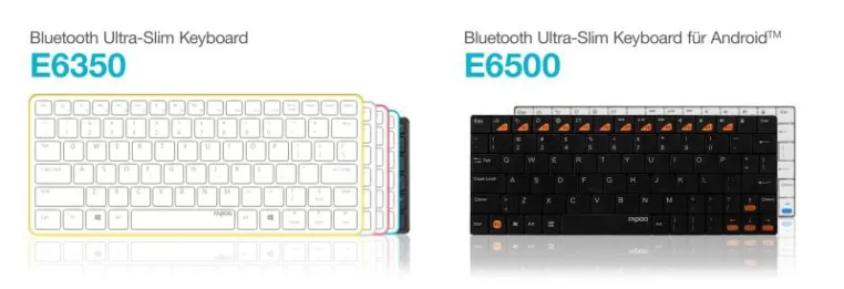 Vielseitig einsetzbar: Rapoo präsentiert kompakte Bluetooth Keyboards für Tablets, Spielkonsolen und Smart-TVs Bild: Vielseitig einsetzbar: Rapoo präsentiert kompakte Bluetooth Keyboards für Tablets, Spielkonsolen und Smart-TVs