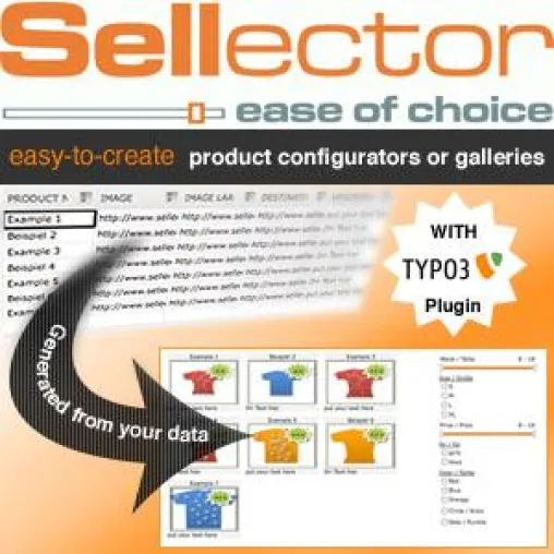 Verbesserte Produktauswahl mit neuer TYPO3 Extension von sellector.com Bild: Verbesserte Produktauswahl mit neuer TYPO3 Extension von sellector.com