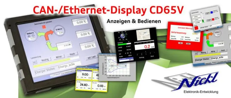 Bild: Brillantes Display für CAN- und Logger- Messdaten Anzeige und Bedienung
