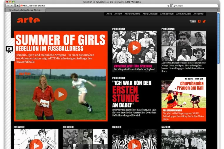 arte.tv/rebellion: sirup° realisiert für ARTE „Rebellion im Fußballdress“ Bild: arte.tv/rebellion: sirup° realisiert für ARTE „Rebellion im Fußballdress“