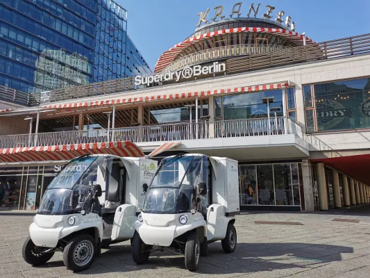 Bild: Elektro Mobil Paxster für CO2 freie Zustellung in der Berliner Stadt-Logistik