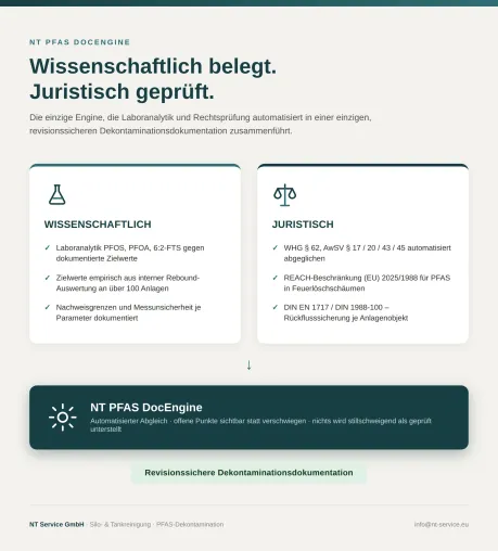 Rechtssichere PFAS-Dekontaminationsdokumentation: Was heute technisch möglich ist Bild: Rechtssichere PFAS-Dekontaminationsdokumentation: Was heute technisch möglich ist
