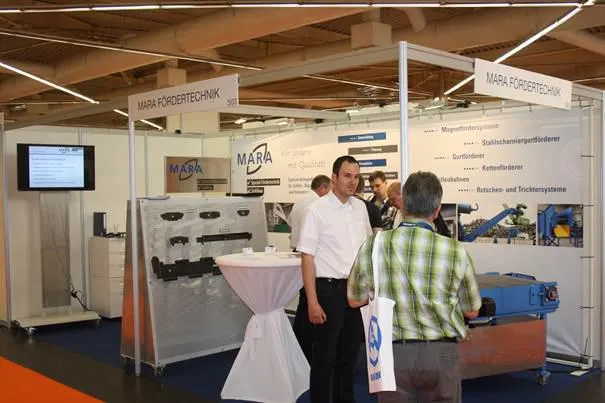 MARA präsentiert im Jubiläumsjahr erfolgreich Fördertechnik auf der „Schüttgut 2014“ Bild: MARA präsentiert im Jubiläumsjahr erfolgreich Fördertechnik auf der „Schüttgut 2014“