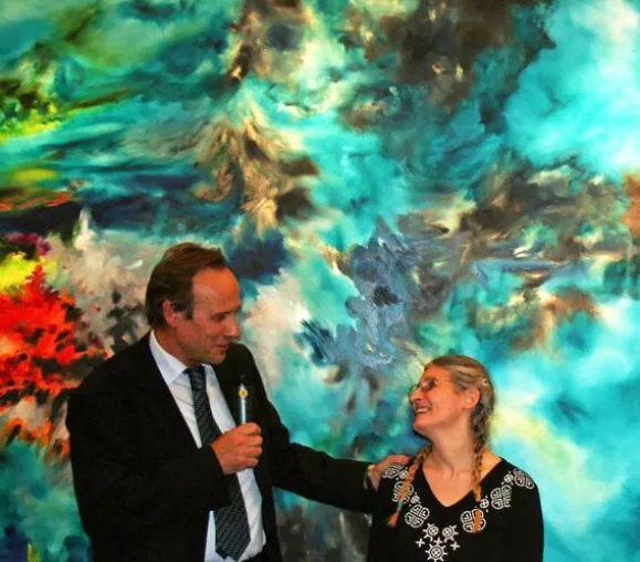 „art place berlin“ im Park Inn Berlin - Alexanderplatz: “IL VENTO DEL NORD“ – Gemälde von Debora Fede Bild: „art place berlin“ im Park Inn Berlin - Alexanderplatz: “IL VENTO DEL NORD“ – Gemälde von Debora Fede