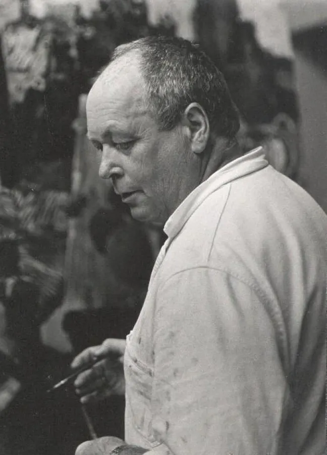 Walter Womacka im Atelier, 1981. Foto: Ute Krause