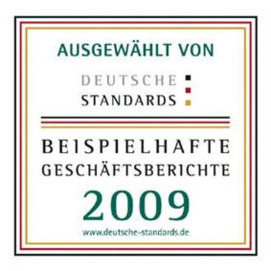 Auszeichnung mit dem Siegel; der Geschäftsbericht 2008/2009 der P&I AG