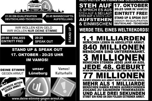 Speak out and Stand Up in der Vamos Kulturhalle in Lüneburg Bild: Speak out and Stand Up in der Vamos Kulturhalle in Lüneburg