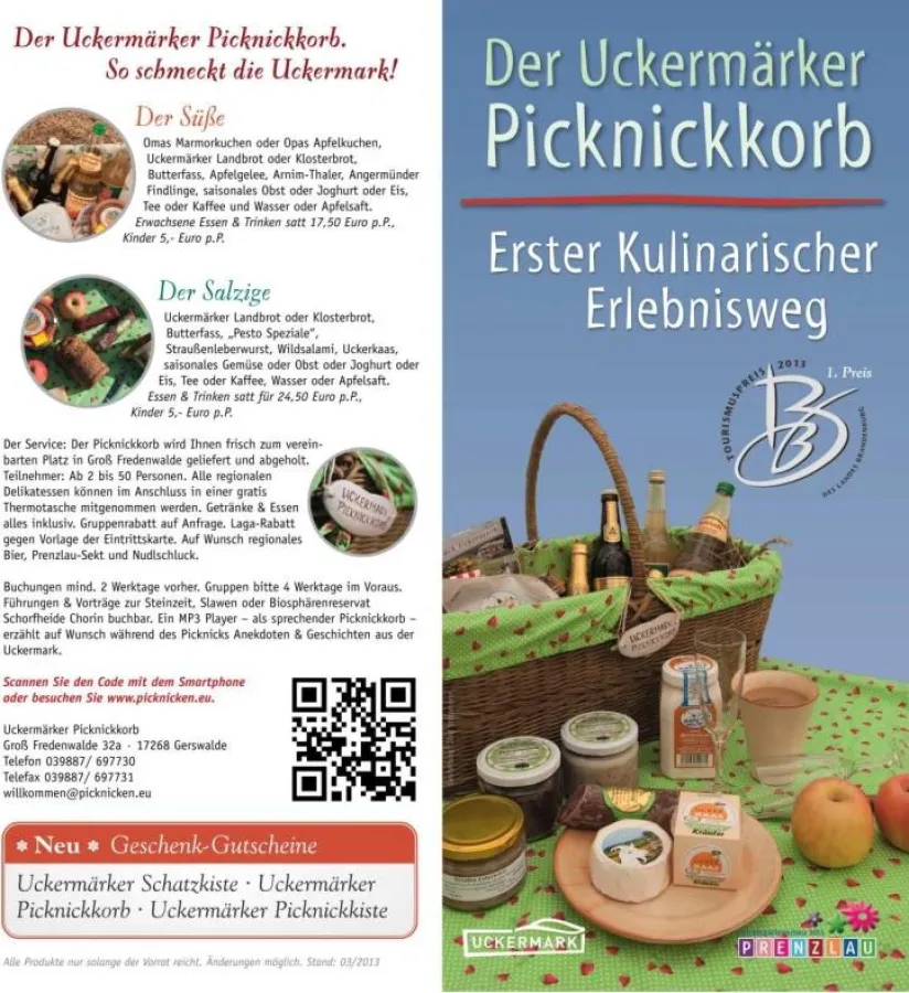 Der Neue Flyer zum Uckermärker Picknickkorb
