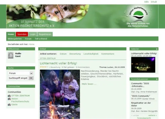 Bild: „Otternetz“ der Aktion Fischotterschutz online - Neue Kommunikationsplattform soll Naturschützer vernetzen