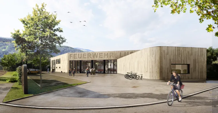 Klimaschonender Neubau für Tübingen: Gaus Architekten planen Feuerwehrhaus als reinen Holzbau Bild: Klimaschonender Neubau für Tübingen: Gaus Architekten planen Feuerwehrhaus als reinen Holzbau