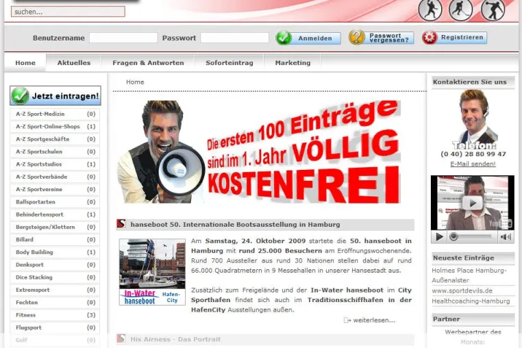 Neues Sportverzeichnis für Deutschland im Web 2.0-Zeitalter Bild: Neues Sportverzeichnis für Deutschland im Web 2.0-Zeitalter