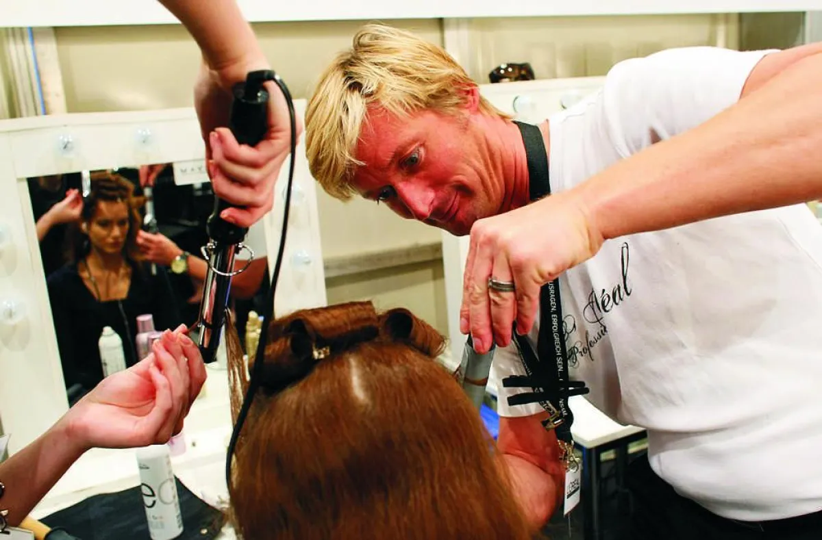 Stefan Hagens (HAIRLINER'S) auf der Berlin Fashion Week