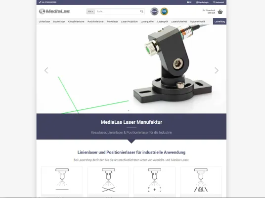 Bild: Lasershop.de, der Online Marktplatz der MediaLas Laser Manufaktur, erweitert.