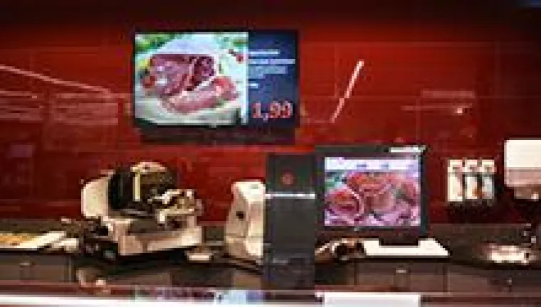 Digitale Verkaufsförderung an der Bedientheke Bild: Digitale Verkaufsförderung an der Bedientheke