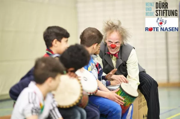 Bild: ROTE NASEN Clowns ab März regelmäßig im Flüchtlingsheim