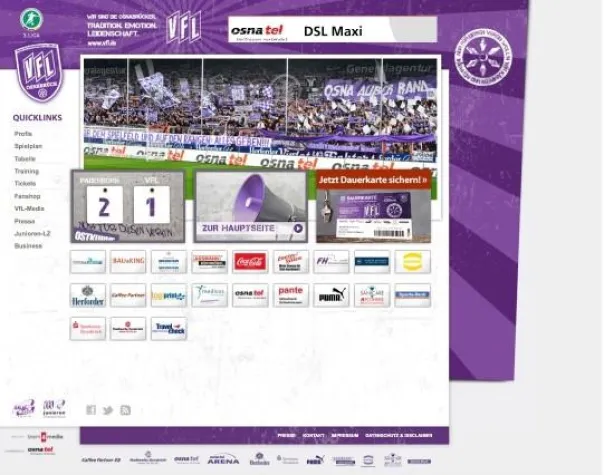 Relaunch von vfl.de schafft neue Chancen für Fans und Firmen Bild: Relaunch von vfl.de schafft neue Chancen für Fans und Firmen