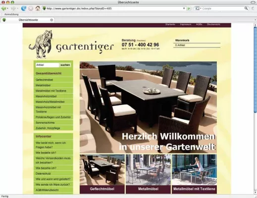 Neuer Gartenmöbelshop im Netz – Online-Einkauf mit Fachberatung Bild: Neuer Gartenmöbelshop im Netz – Online-Einkauf mit Fachberatung