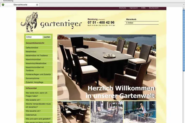 Neuer Gartenmöbelshop im Netz – Online-Einkauf mit Fachberatung Bild: Neuer Gartenmöbelshop im Netz – Online-Einkauf mit Fachberatung
