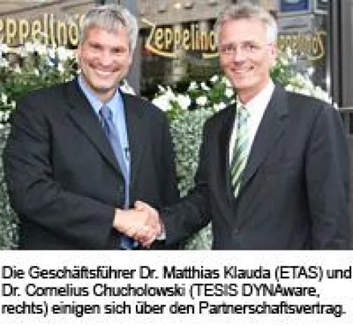 Kooperation von ETAS mit TESIS DYNAware Bild: Kooperation von ETAS mit TESIS DYNAware