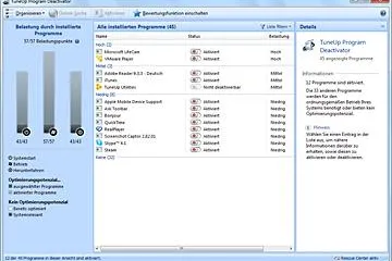 Behind the Scenes: TuneUp Program Deactivator – Gesunder Schlaf für mehr Leistung Bild: Behind the Scenes: TuneUp Program Deactivator – Gesunder Schlaf für mehr Leistung