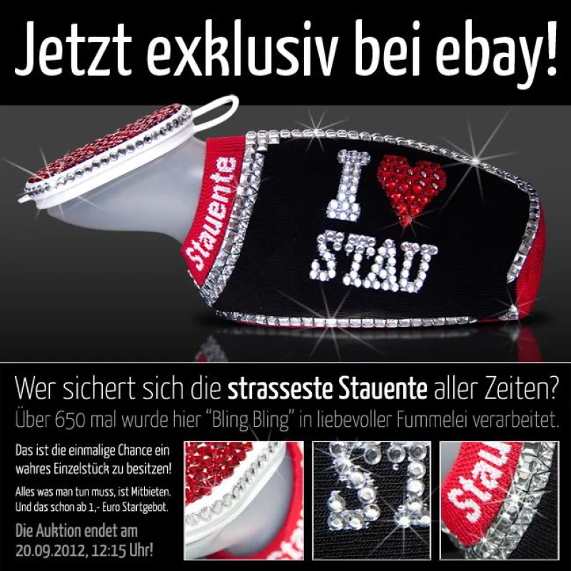 Wer sichert sich die strasseste Stauente aller Zeiten?
