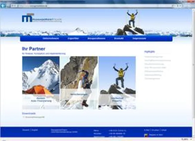 Bild: Website-Relaunch ManagementTeam Unter­nehmensberatung (SOLVA CMS)