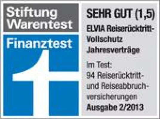 Bild: SEHR GUT für Reiseversicherungen von Allianz Global Assistance