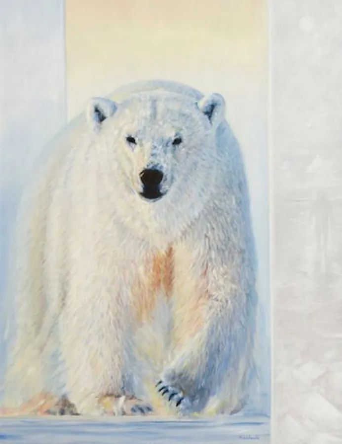 Eisbär, groß - Öl auf Leinwand - 140 x 110 cm