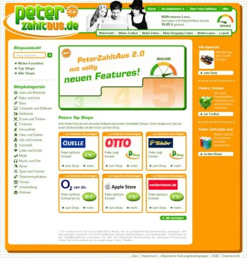 Bild: Große Weihnachts-Rabattaktion beim Online-Prämienprogramm PeterZahltAus.de  10 Prozent Rabatt in 50 Shops