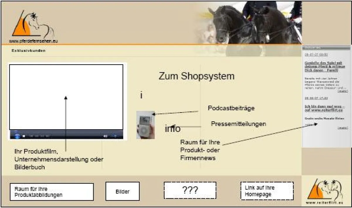 So lönnte Ihre Exklusivseite aussehen