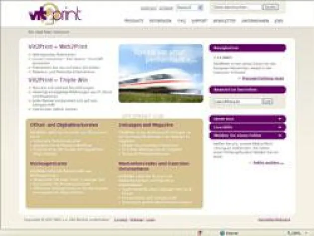 Bild: Relaunch abgeschlossen - Deutsche Internetseite informiert jetzt über die Web-to-Print Software Vit2Print