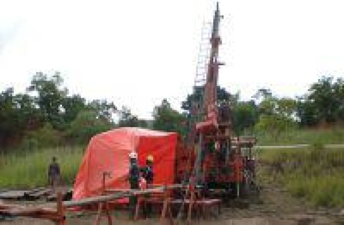 Bohrung auf dem Manono-Projekt; Foto AVZ Minerals