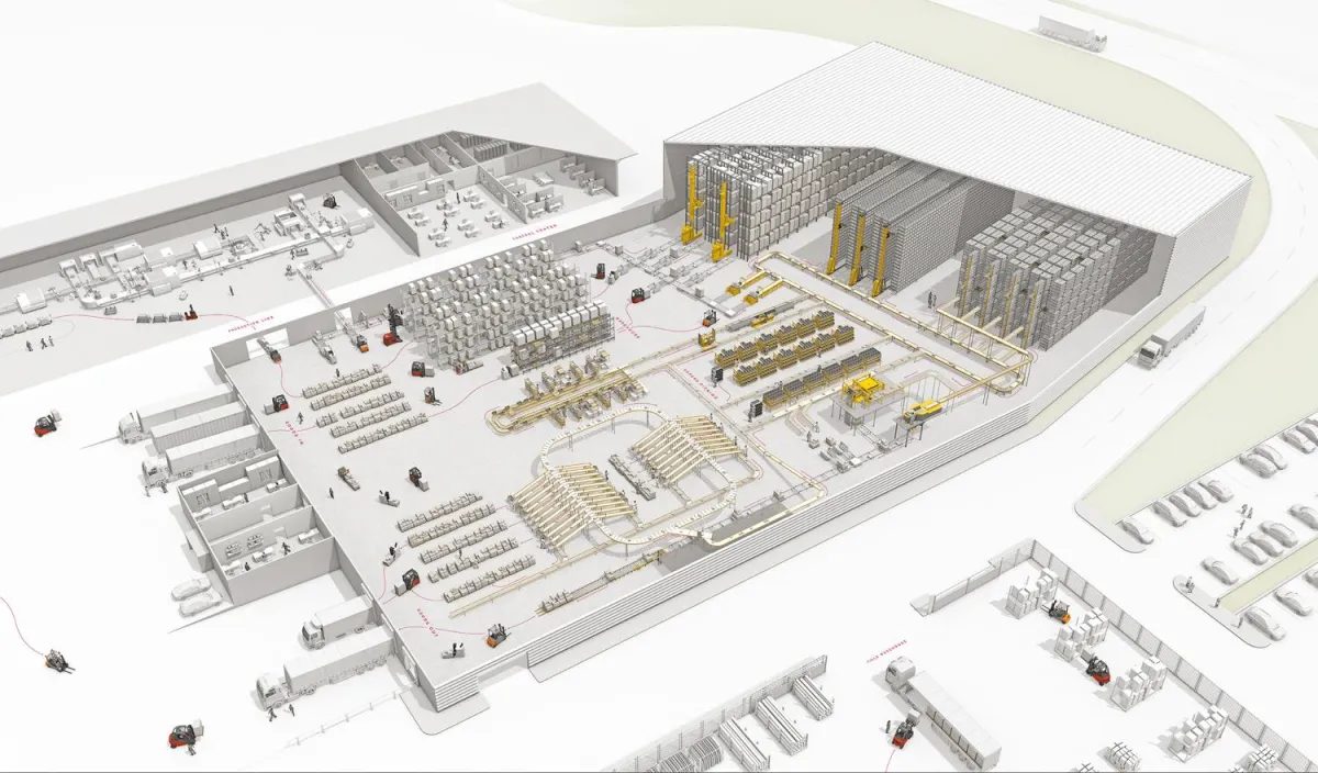 Das Warenlager der Zukunft wird nahezu komplett automatisiert sein. (Foto: Dematic)