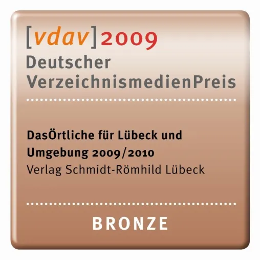 Bild: VerzeichnismedienPreis 2009 - Lübecker Telefonbuch gewinnt begehrten VerzeichnismedienPreis des VDAV