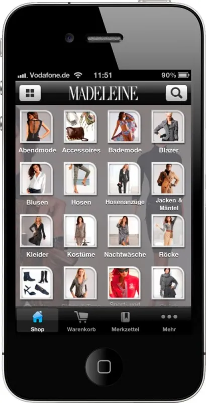 Der Shop für unterwegs für iOS und Android