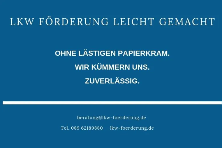 Bild: LKW-Förderung leicht gemacht: 2.000 Euro Förderung je LKW ab 7,5 Tonnen