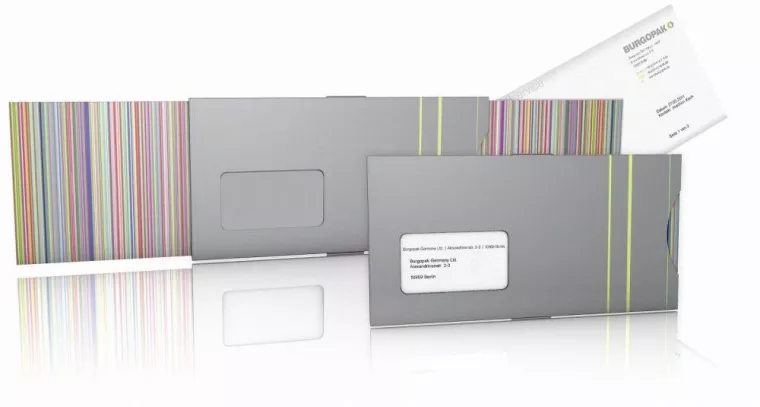 Burgopak integriert patentierten Schiebemechanismus in Briefumschlag Bild: Burgopak integriert patentierten Schiebemechanismus in Briefumschlag