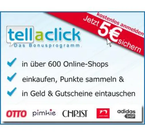 Bild: Mit tellaclick Geld sparen im Internet